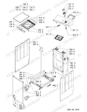 Схема №2 TS 4057 с изображением Модуль (плата) для стиралки Whirlpool 480111104605