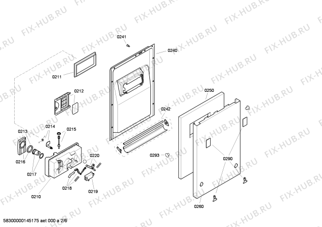 Схема №6 SRI53E15EU с изображением Панель Bosch 00674681