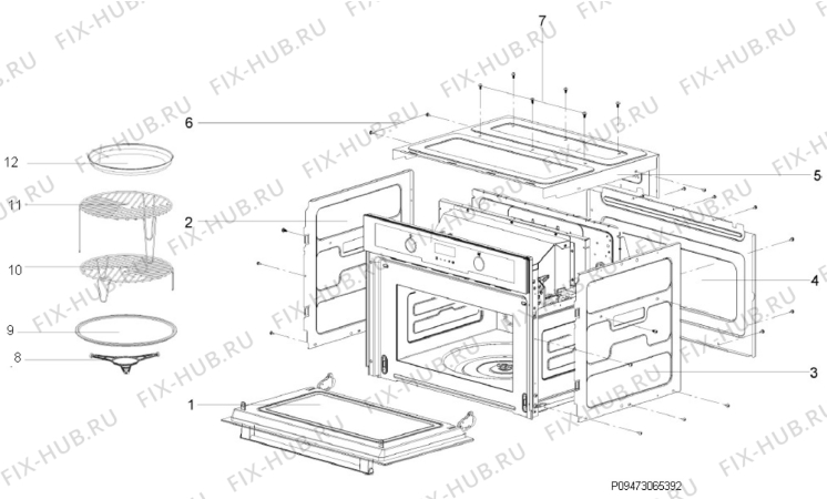 Взрыв-схема холодильника Rex Electrolux FQM462CXE - Схема узла Section 9