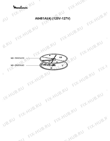 Взрыв-схема кухонного комбайна Moulinex A6481AI(4) - Схема узла 8P001214.0P5