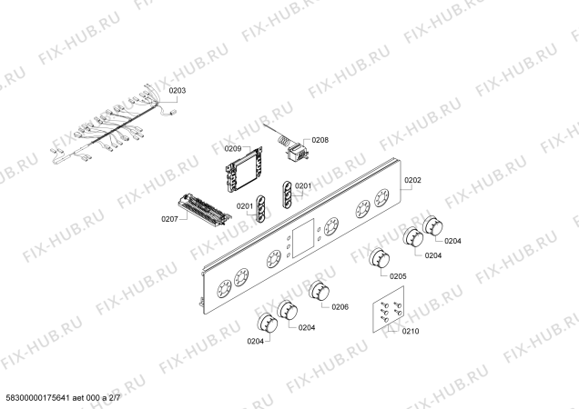 Взрыв-схема плиты (духовки) Bosch HGV795320T Bosch - Схема узла 02