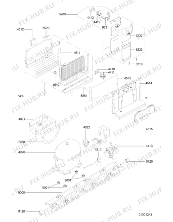 Схема №2 ART 741/G с изображением Уплотнитель (прокладка) для холодильника Whirlpool 481246688507