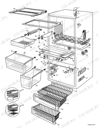 Взрыв-схема холодильника Arthurmartinelux ANB5298X - Схема узла Section 4
