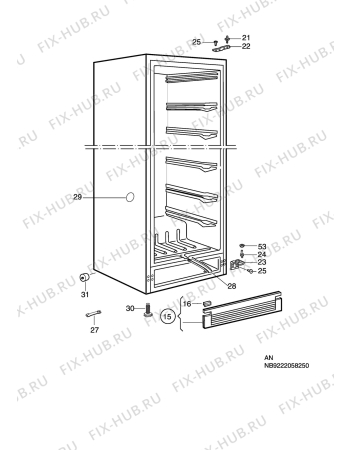 Взрыв-схема холодильника Privileg 655065_41163 - Схема узла C10 Cabinet