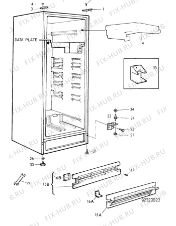 Взрыв-схема холодильника Elektra EKG2660 - Схема узла C10 Cabinet