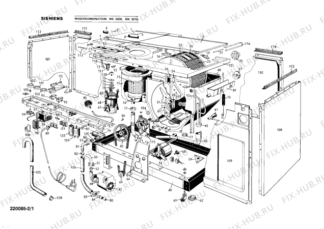 Схема №2 WK5010 WK 5010 с изображением Затвор для стиральной машины Siemens 00044300