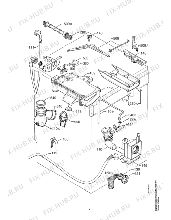 Взрыв-схема стиральной машины Aeg LAV1261-W - Схема узла Water equipment