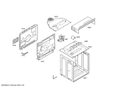 Схема №5 3HT511X с изображением Внешняя дверь для электропечи Bosch 00474632