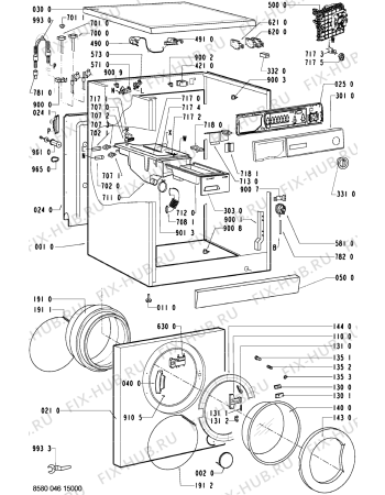 Схема №2 AWP 046 с изображением Запчасть для стиралки Whirlpool 481228218949