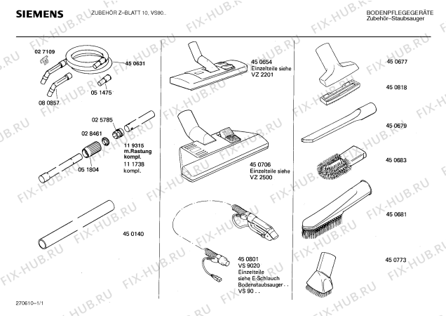 Схема №1 VS7113900 068.975-2 с изображением Щетка для мебели для мини-пылесоса Bosch 00450677