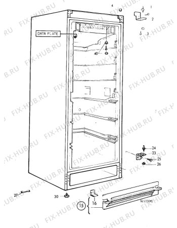 Взрыв-схема холодильника Privileg 0206607 - Схема узла C10 Cabinet