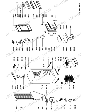 Схема №1 EN 5634 AS с изображением Ящичек для холодильной камеры Whirlpool 481241879937