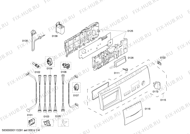 Схема №4 WFR3250EU Maxx Comfort WFR3250 с изображением Панель управления для стиралки Bosch 00432674