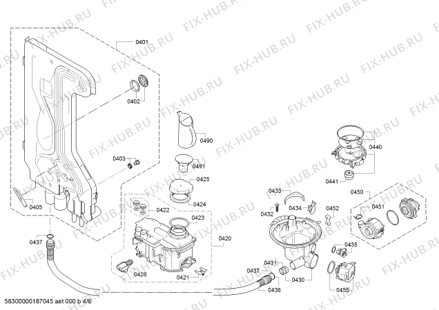 Схема №6 SN55L602EU с изображением Передняя панель для посудомойки Siemens 11008312