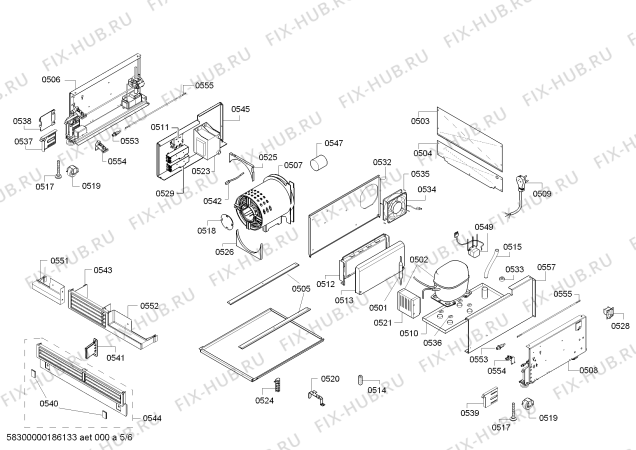 Схема №6 RC462701TW Gaggenau с изображением Стеклопанель для холодильной камеры Bosch 00677650