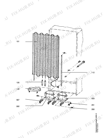 Взрыв-схема холодильника Aeg S3543-4KG - Схема узла Refrigerator cooling system