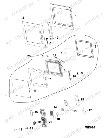Схема №2 MWH2221X (F082009) с изображением Инструкция по эксплуатации для микроволновой печи Indesit C00380709