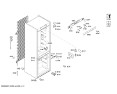 Схема №4 P1KNB3610B с изображением Дверь морозильной камеры для холодильника Bosch 00683657