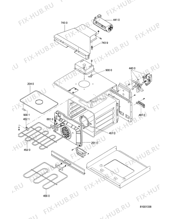 Схема №5 AKZ 398 AL с изображением Выключатель для плиты (духовки) Whirlpool 481927138283