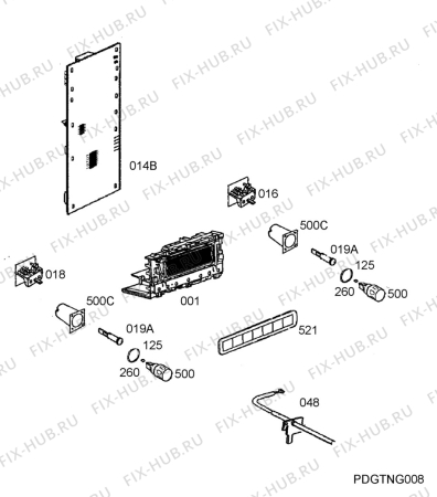 Взрыв-схема плиты (духовки) Husqvarna Electrolux QCE740-1-W - Схема узла Functional parts