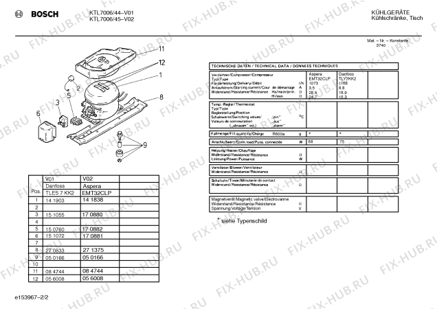 Схема №2 KTL70420 с изображением Клапан для холодильной камеры Bosch 00267129