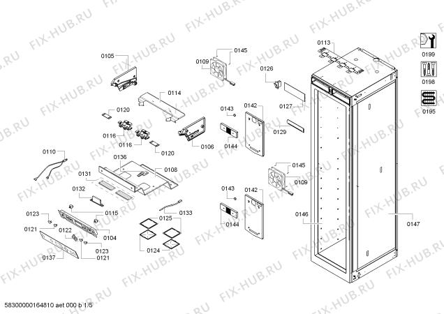 Схема №5 T18IW800SP с изображением Модуль управления для холодильника Bosch 00740130