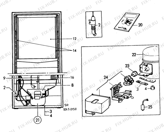 Взрыв-схема холодильника Privileg 013641-6 - Схема узла C10 Cold, users manual