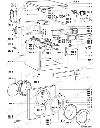 Схема №2 AWM229WP AWM 229 с изображением Рукоятка для стиралки Whirlpool 481949878162