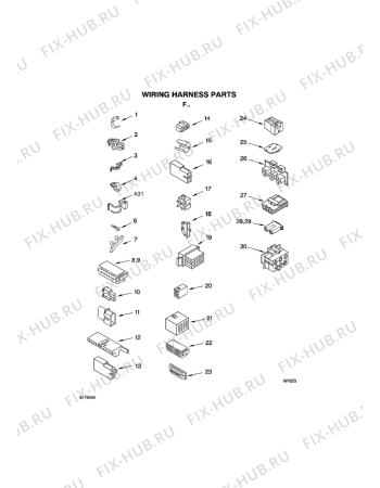 Взрыв-схема стиральной машины Whirlpool 3XLSQ7533J - Схема узла