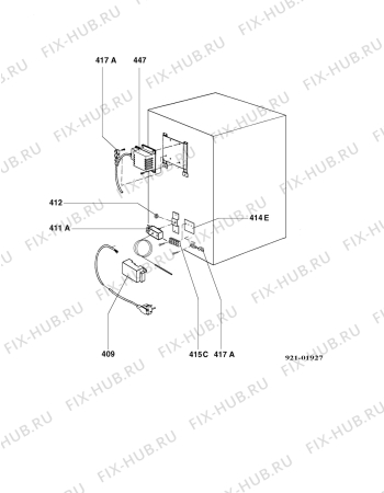 Взрыв-схема холодильника Electrolux RE236D - Схема узла Armature/fitting