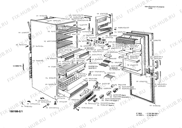 Схема №2 0700364068 IF3600 с изображением Контейнер для холодильника Bosch 00109941