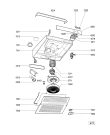 Схема №1 AKS 610 WH с изображением Кнопка (переключатель) для вытяжки Whirlpool 481941028715