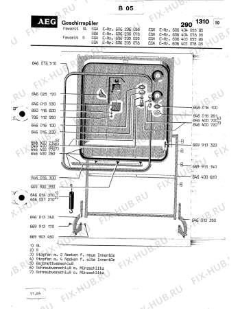 Взрыв-схема посудомоечной машины Aeg SL EGA DS - Схема узла Section1