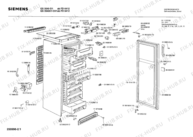 Схема №2 GS3540 с изображением Термометер для холодильной камеры Siemens 00055093