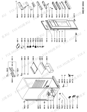 Схема №1 MUR1233TXGW с изображением Сенсорная панель для холодильной камеры Whirlpool 481245229031