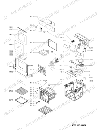 Схема №1 AKP 289/IX/01 с изображением Дверка для плиты (духовки) Whirlpool 481010354084