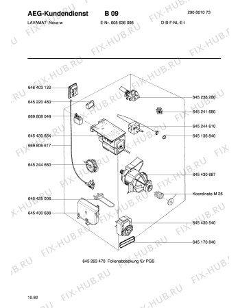 Взрыв-схема стиральной машины Aeg LAVNOVA - Схема узла Electrical equipment 268