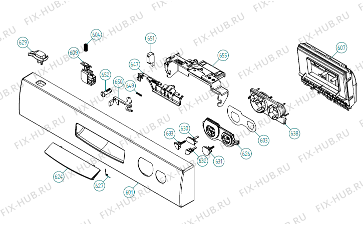 Взрыв-схема посудомоечной машины Asko D5122 XL SE   -vit (338457, DW70.1) - Схема узла 06