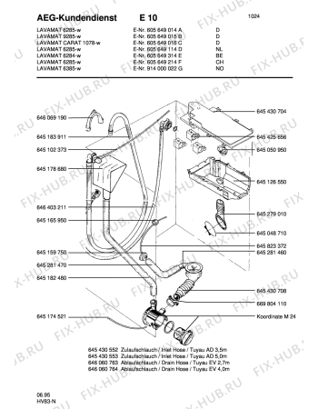 Взрыв-схема стиральной машины Aeg L6385 - Схема узла Water equipment