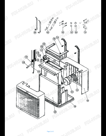 Схема №2 CF 1130 с изображением Часть корпуса для кондиционера DELONGHI NE1173