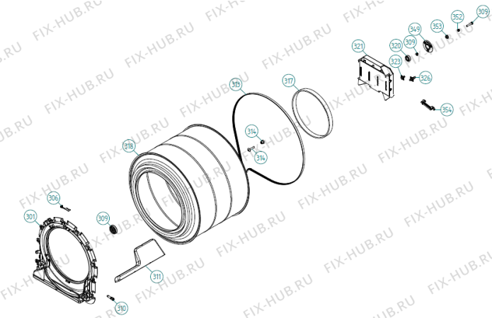 Схема №1 TDC 112 V RU   -Stainless (369469, TD70.C) с изображением Люк и обрамление для стиралки Gorenje 441791